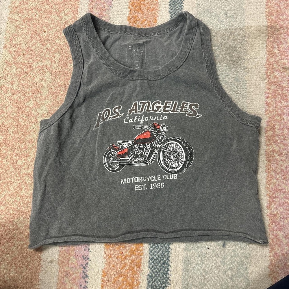 Tilly's Gray Graphic Tank Top